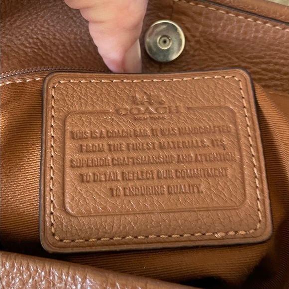 Coach Camel Brown Triple Compartment Purse - Picture 11 of 11